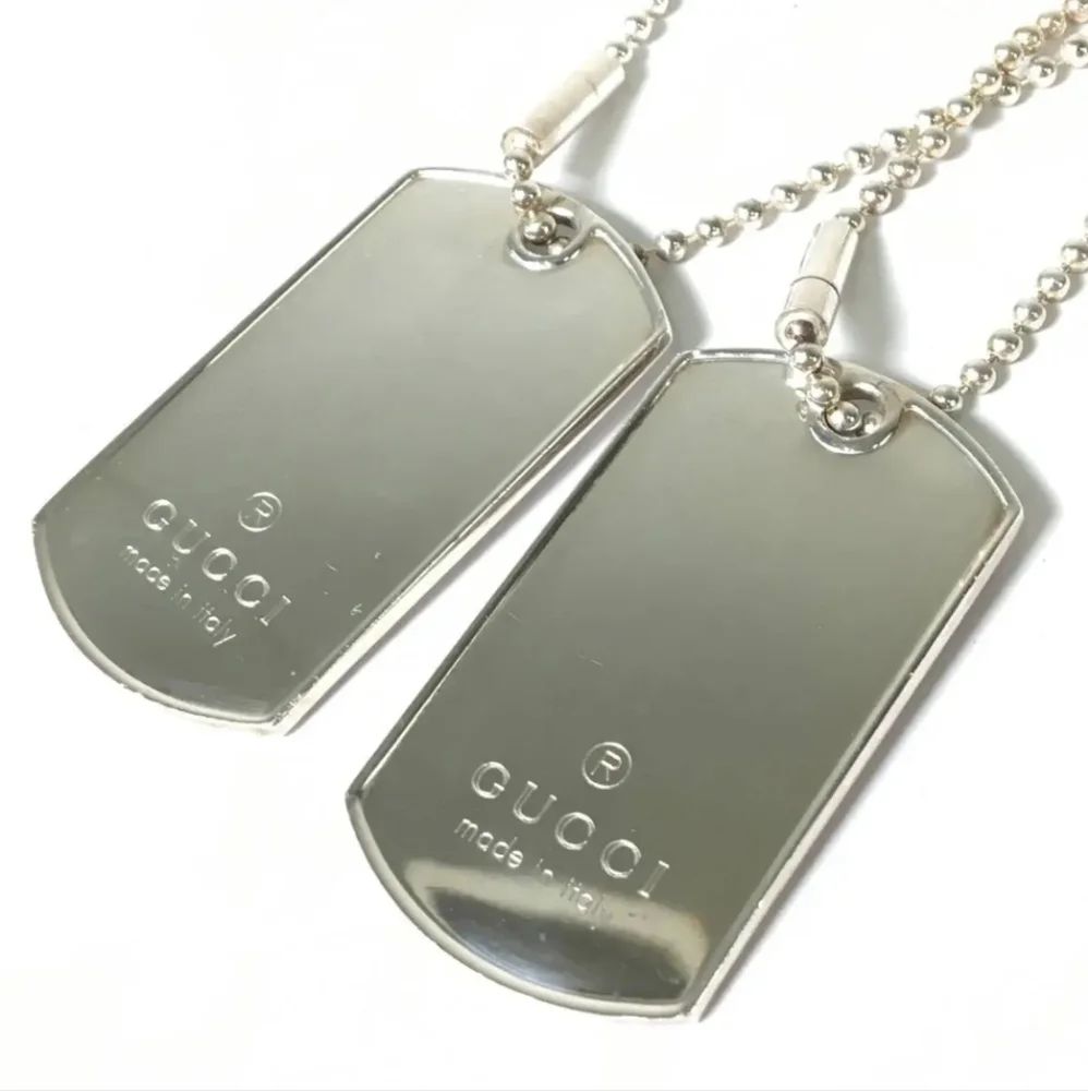 SALE 💥☀️🔆 GUCCI DOG TAGS Necklace (Two tags included)